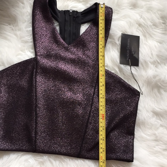 Metallic purple crop top - Picture 4 of 6